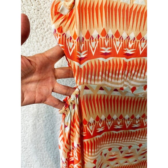 Volcom Quincy Davis Mini Dress Size L Aztec Lightweight - Picture 3 of 12